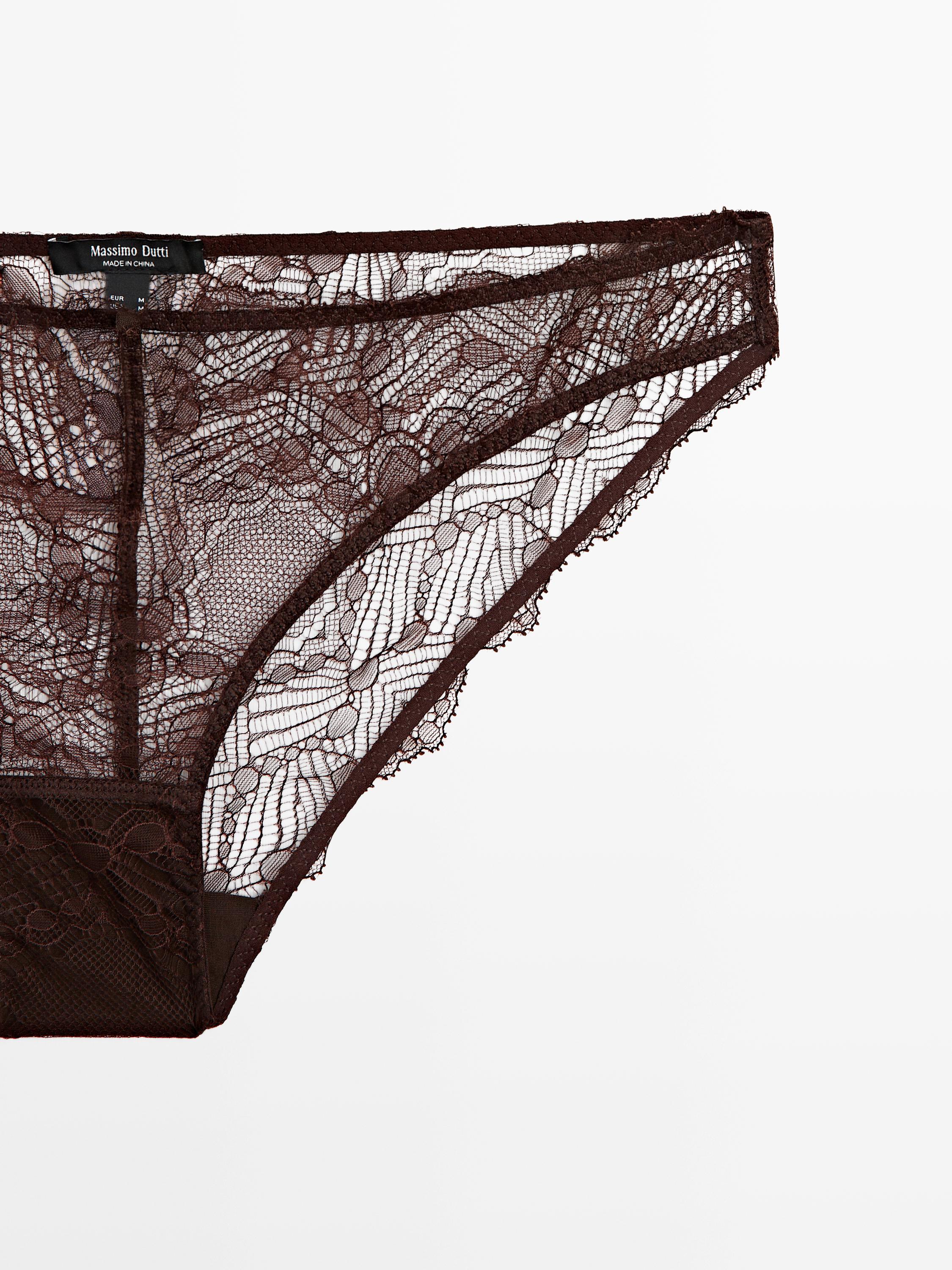 lace briefs with blonde detail